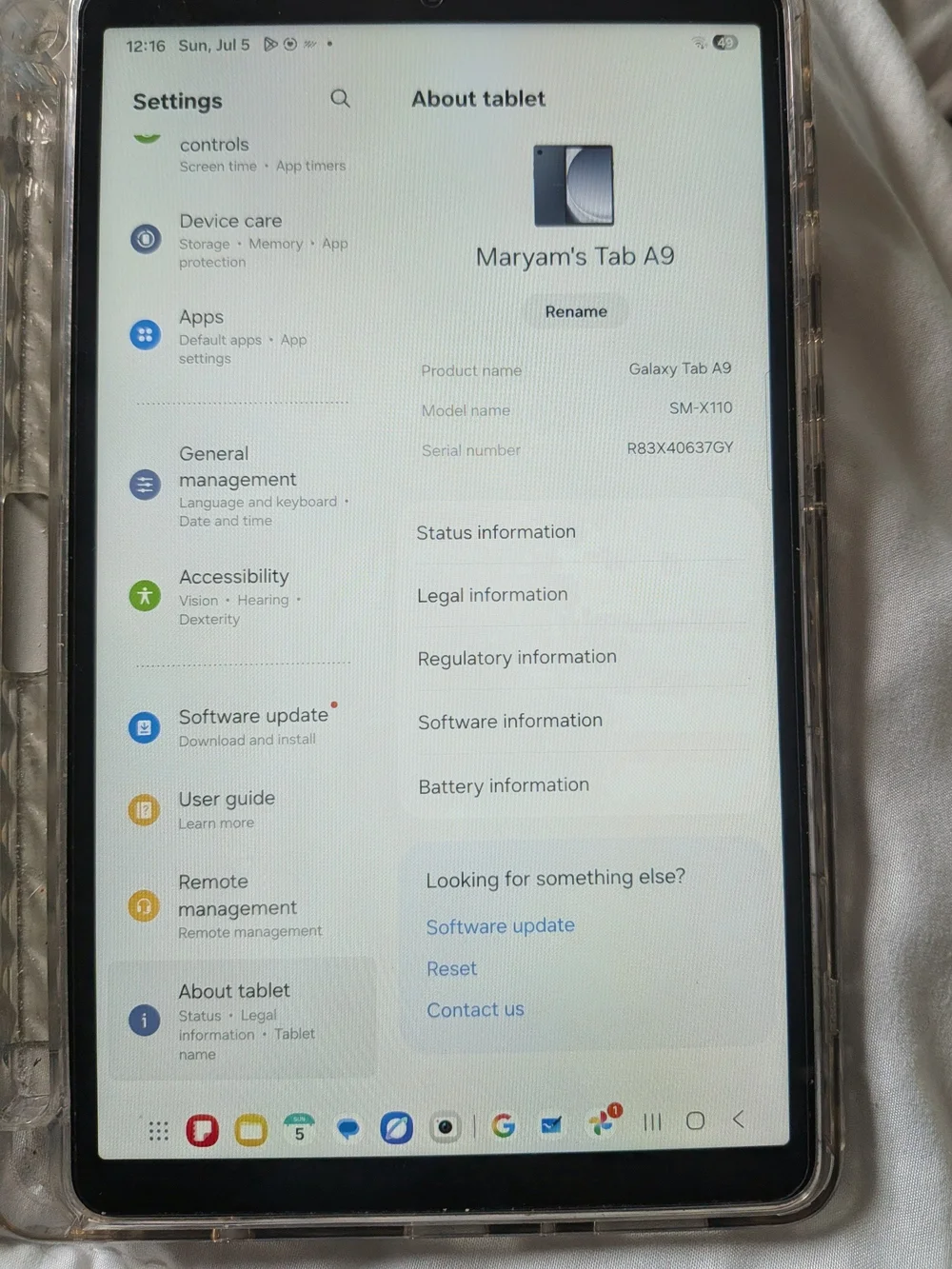 Samsung Galaxy Tab A9 64gb - WiFi Only - Case Included